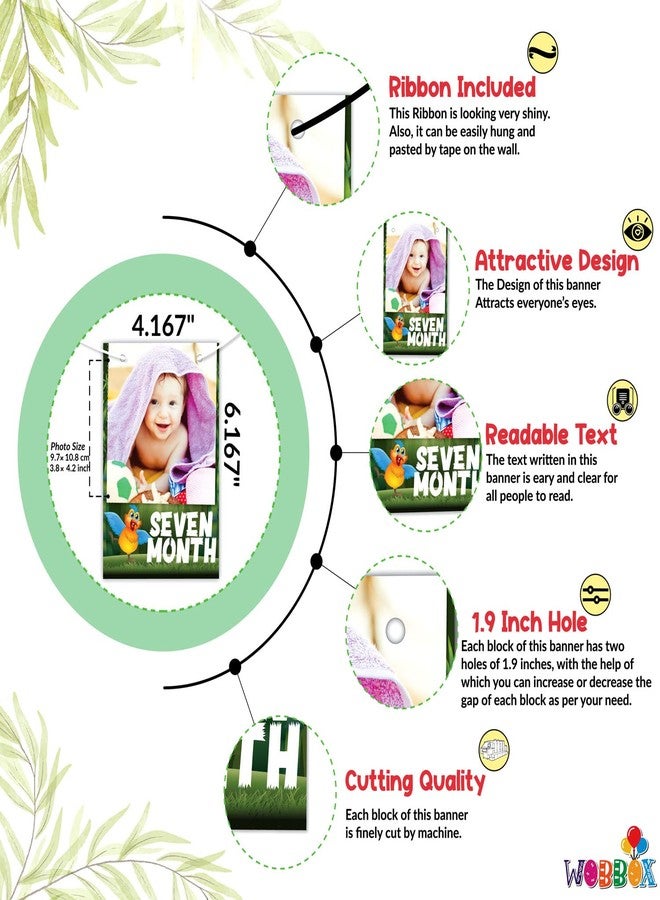 ووبوكس لافتة صور بتصميم الغابة من WIBBOX، مناسبة لأعياد الميلاد الأولى، لون أخضر، متوسطة الحجم، مستطيلة الشكل، تُعلق على الحائط، قابلة لإعادة الاستخدام - Image 2